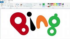 How to draw the Bing (TV series) logo using MS Paint | How to draw on your computer