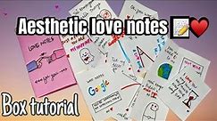 Aesthetic love notes box full tutorial | best and easy gift idea | how to make box with chart paper