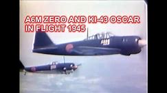 CAPTURED JAPANESE A6M ZERO AND KI-43 OSCAR TEST FLIGHT 1945 IN COLOR [ WWII DOCUMENTARY ]