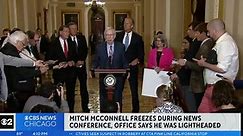 Mitch McConnell freezes during news conference; office says he was lightheaded