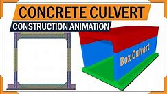 Box culvert fixing details | base slab, wall reinforcements | 3d animation of Rc box culvert