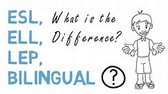ELL vs ESL, LEP, Bilingual: The Difference