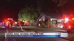 10 kids, 2 adults escape house fire on Union Avenue