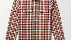 JAMES PERSE Lagoon Checked Cotton-Flannel Shirt for Men | MR PORTER