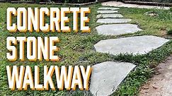 DIY Concrete Stone Walkway