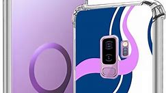 Amazon.com: SHENCANG BLUE Clear Case for Samsung Galaxy S9 Plus with Designer Purple Water Wave Design Silicone TPU Case Shockproof Protective Smartphone Phone Cover TMTP