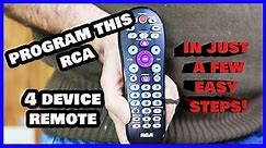 Programming / Setup This RCA 4 Device Universal Remote in.... - YouTube | Rca, Universal remote control, Remote