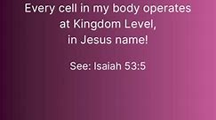 Today is Day 12 of our 30 Days of #Praying & #Fasting!Today’s 5am-5pm FAST is dedicated to Divine Health and Supernatural Healing.🗣️ DECLARE & DECREE THIS ⬇️Every cell in my body operates at Kingdom Level, in Jesus name!📖 ISAIAH 53:5“By His stripes, you are healed.”💖 Text “JOIN” to (424) 453-1153 for free faith-based texts. 📲💖 Visit PrayWithKhama.com to submit a prayer request. 🙏📖 MATTHEW 17:21 “This kind does not go out but by prayer and fasting.”Follow me 🦋Khama Anku #KhamaAnku #FastAn