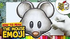HOW TO DRAW THE MOUSE EMOJI | Cute Emoji Drawing Step by Step Easy For Kids | BLABLA ART