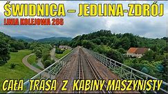 Świdnica – Jedlina-Zdrój. Pierwszy przejazd CABVIEW, wideo z kabiny maszynisty. Linia kolejowa 266