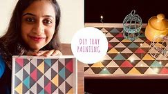 DIY Wooden Tray Painting | Tray painting ideas | Hand painted Tray | Vidita