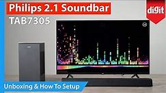 Philips TAB7305 2.1 soundbar Unboxing and how to set up