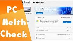Microsoft PC Health Check App Windows 10