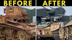Fully Restoring a WW2 Stuart tank in one video