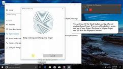 Windows Hello Fingerprint setup