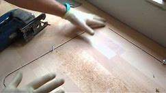 Cutting a hole in worktop for the kitchen sink part 1