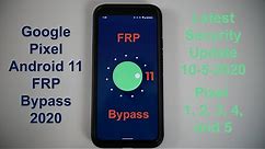 Google Pixel 1, 2, 3, 4, & 5 Android 11 FRP bypass without apps or passcode.
