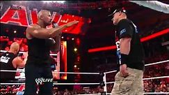 Raw: The Rock and John Cena engage in a WrestleMania war of words