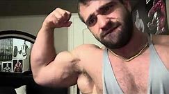 220 lbs muscle god flexing in his bedroom. Come worship a true bodybuilding muscle god.