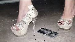 high heels crush phone #asmrcrush #stomping #highheels #electroniccrush