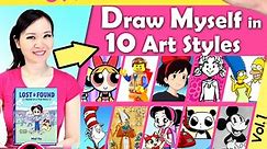 Draw Myself My Book in 10 Art Styles | Never Done This Before! Mei Yu Lost & Found Book Release