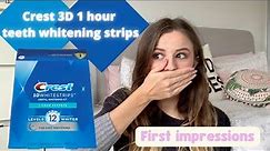 CREST 3D 1 hour teeth whitening strips | First Impressions and review