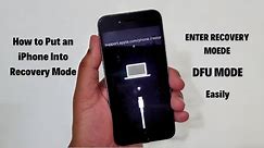How to put iPhone in recovery mode || DFU Mode ||