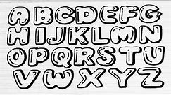 bubble letters - how to draw graffiti bubble letters a-z | write bubble letters