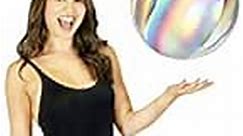 Poolcandy Holographic 3D Beach Ball, Colors Change in Sunlight, Lightweight, Great for Beach, Pool, Party Decoration