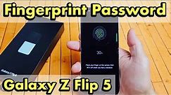 Galaxy Z Flip 5: how to Setup Fingerprint Password
