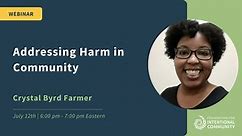 Addressing Harm in Community