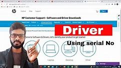 How do I install HP drivers From Official Website Using serial Number || HP Laptop Driver Download