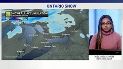 First snowfall in southern Ontario, these areas will see highest potential
