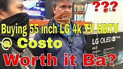 Costco Haul - First time buying 55 Inch LG 4K HDTV | + Unboxing Tv in Costco Lot