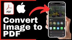 How to Convert Image to PDF on iPhone