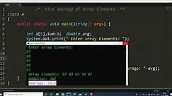 Java program to find average of an array elements | Learn Coding