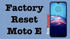 How to Factory Reset Moto E Model # N57C9 | Reset Motorola E 2020 | NexTutorial