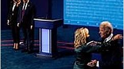 Jill Biden and Melania Trump greet their candidate husbands after debating