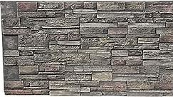 TDS-4824 Traditions Finished Faux Stack Stone Panel, Volcanic Ash, 6 Pack
