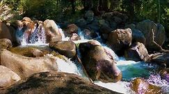 Beautiful Waterfall 4K Video Screensaver (No Sound) — South Clear Creek Guanella Pass, Colorado