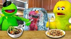 Kermit's Kitchen: COOK OFF EDITION! Kermit the Frog VS Big Bird (ft. Frozen Elmo)