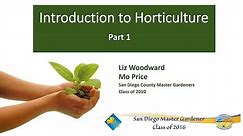 Introduction To Horticulture Part 1