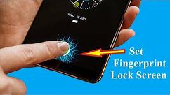 How to Set #Fingerprint #Lock on Display in Any Mobile Phone