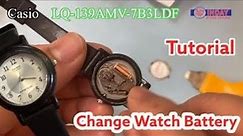 Casio LQ-139AMV-7B3LDF How to change watch battery 626 SW