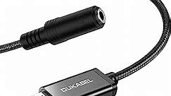 DUKABEL USB to 3.5mm Jack Audio Adapter, USB to Aux Cable with TRRS 4-Pole Mic-Supported USB to Headphone AUX Adapter Built-in Chip External Sound Card for PC PS4 PS5 and More [9.8 inch]