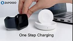 Portable Magnetic Charging Dock for Apple Watch, Wireless Fast Watch Charger Stand with Charging Cable, Support Nightstand Mode, Compatible with Apple Watch Series 9 8 7 SE 6 5 4 3 2-White