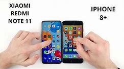 Xiaomi Redmi Note 11 vs Iphone 8 Plus SPEED TEST