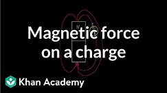 Magnetic force on a charge | Physics | Khan Academy