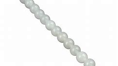 70cts White Gold Silk Jade Plain Rounds, Approx 6mm, 38cm Strand