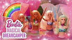 @Barbie | RAINBOW MERMAIDS & UNICORNS AT CRYSTAL LAKE! 🌈🦄🍕 COLOR REVEAL | Barbie Magical DreamCamper